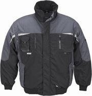 Herenjas blouson Oslo voor werk en vrije tijd zwart/grijs maat XXXL