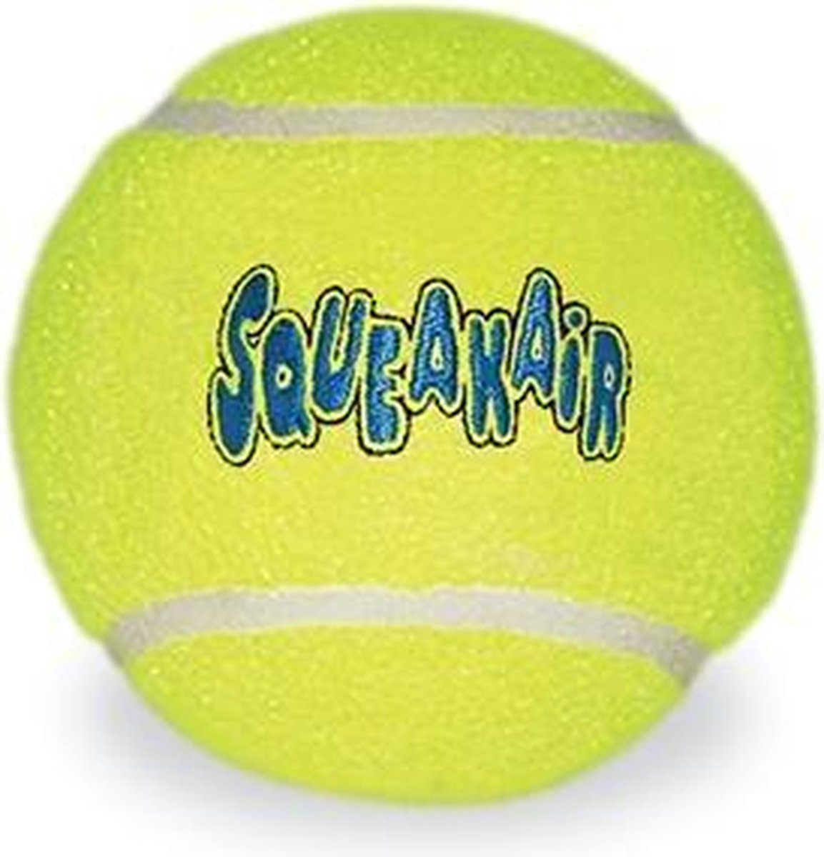Kong squeakair tennisbal geel met piep - xl 10x10x10 cm - 1 stuks