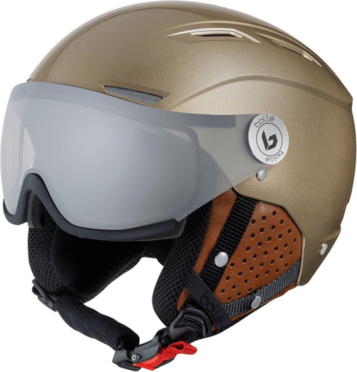 Bollé Backline Visor Premium Gold & Cognac / Photochromic Silver 56-58 Skihelm Unisex - Gold