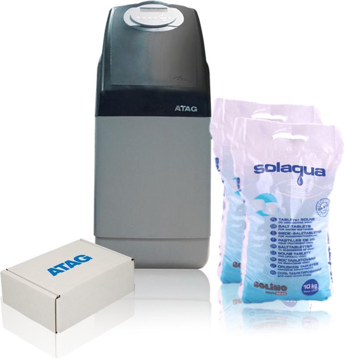 ATAG Descale 10 Waterontharder inclusief aansluitset en 2x 10kg zoutbrokken