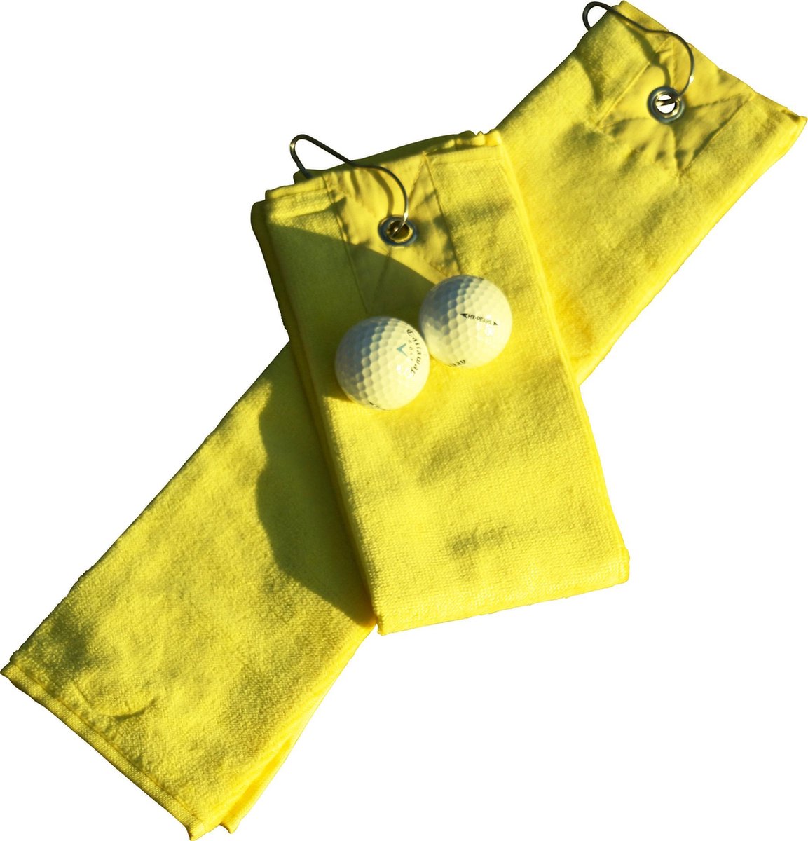 A&R Golf Handdoekje DeLuxe Velours Bright Yellow 400 gram - Set 5 stuks