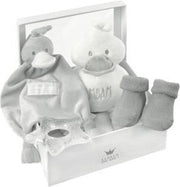 BamBam Cadeaudoos - Kraamcadeau Jongen & Meisje - Baby Cadeau - Pluche - Grijs