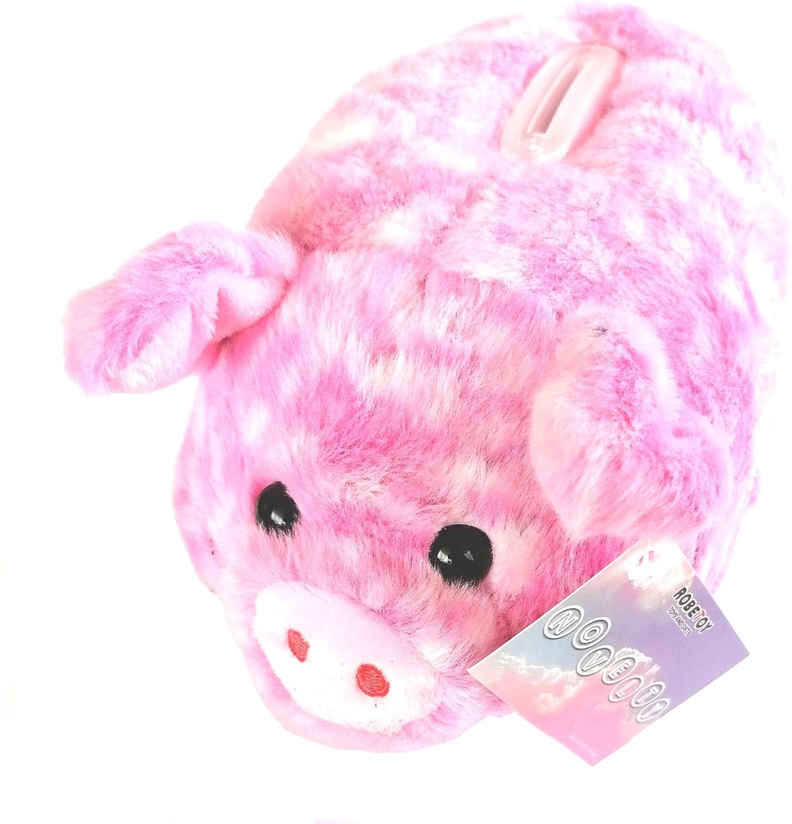 Robetoy Spaarpot Varken Meisjes 18 Cm Pluche Roze/wit