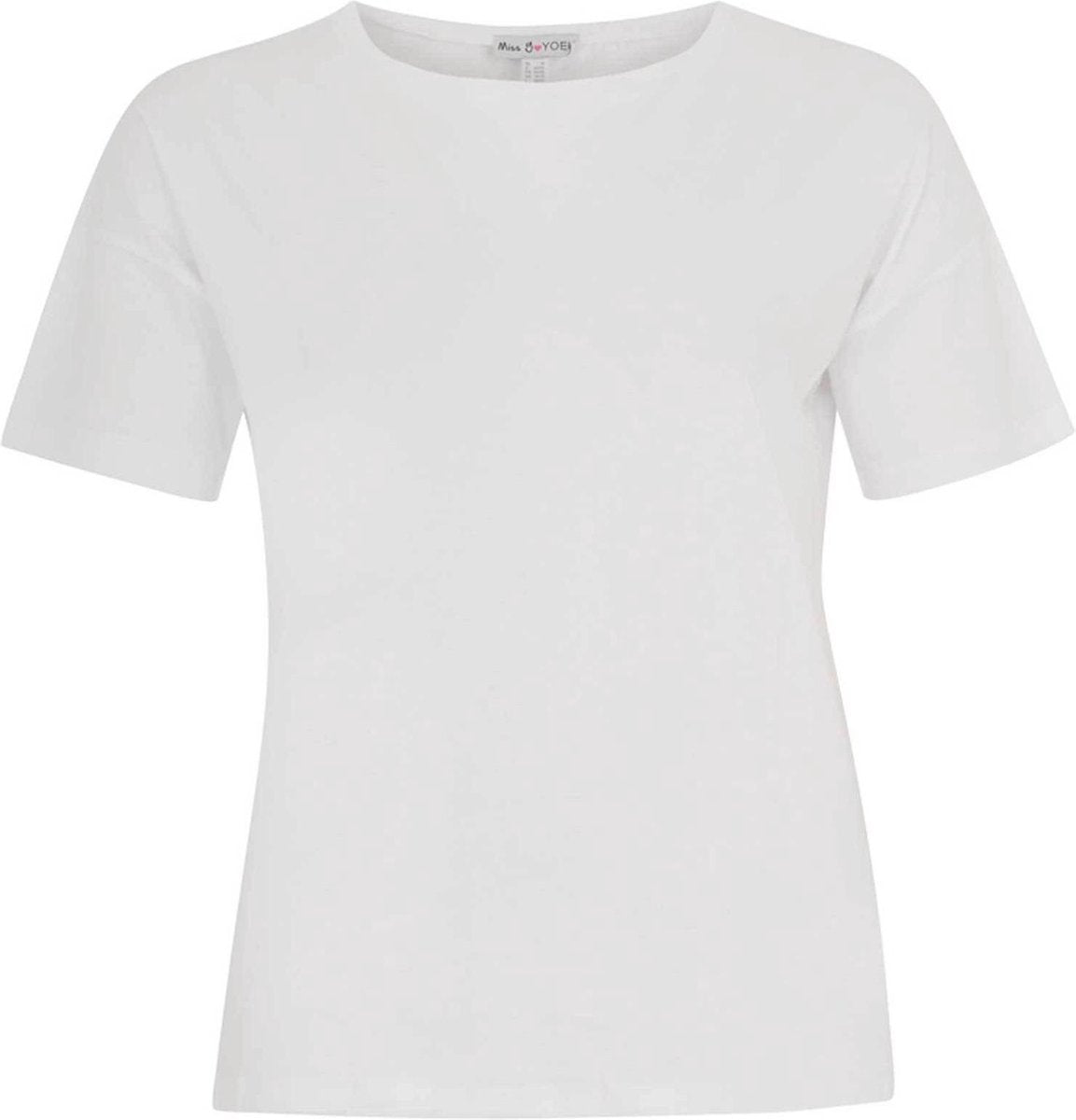 Yoek | Grote maten - dames t-shirt korte mouw - wit