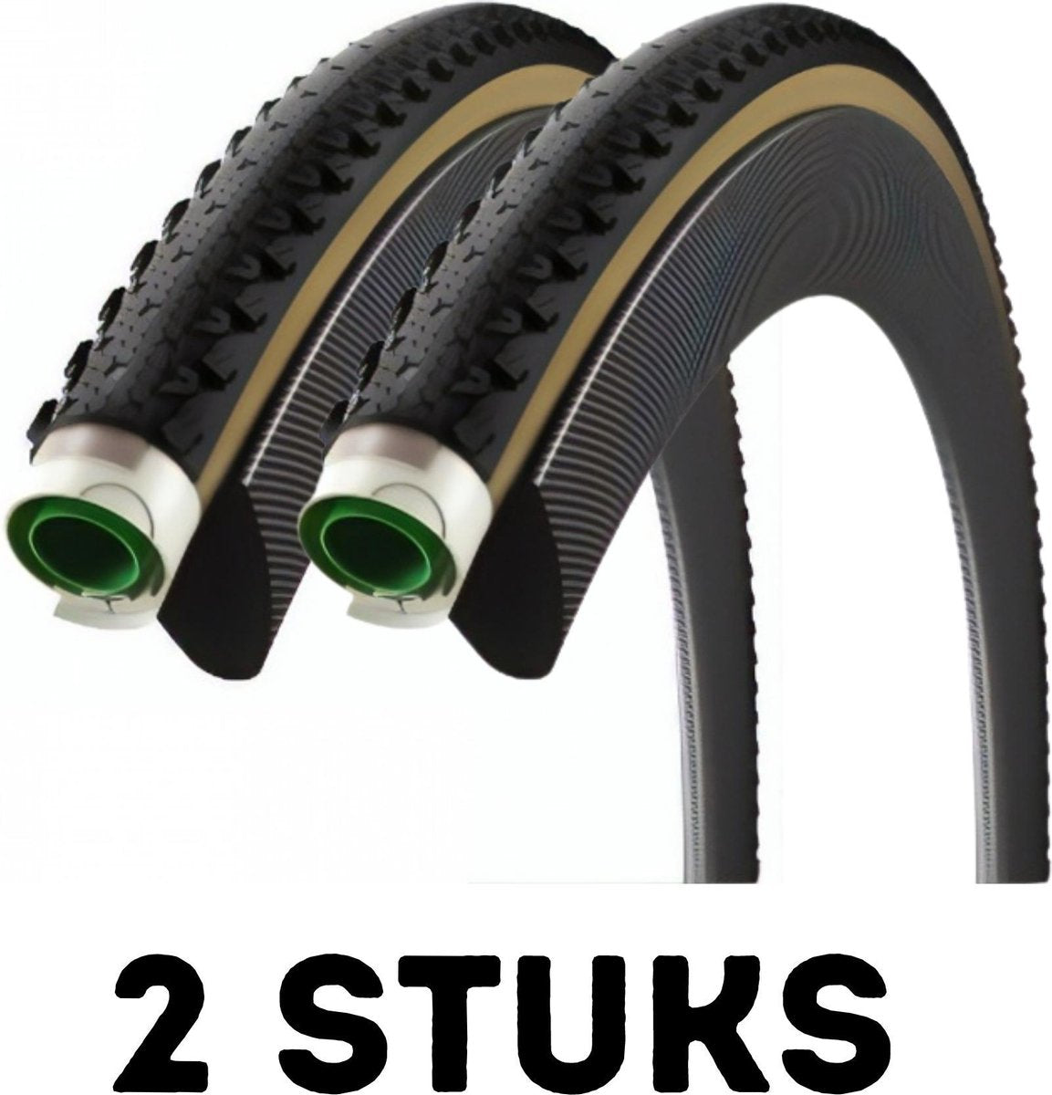 Fietsband - Buitenband - Set van 2 - Tubularband Terreno Mix G+ 28 x 1.30 (33-622) zwart