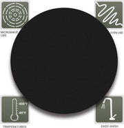4 ronde BBQ grill matten - set van 4 - inclusief gratis siliconen bak kwast - maat 38 cm - grill mat - teflon - ronde grill mat - vis op de BBQ - BBQ mat rond