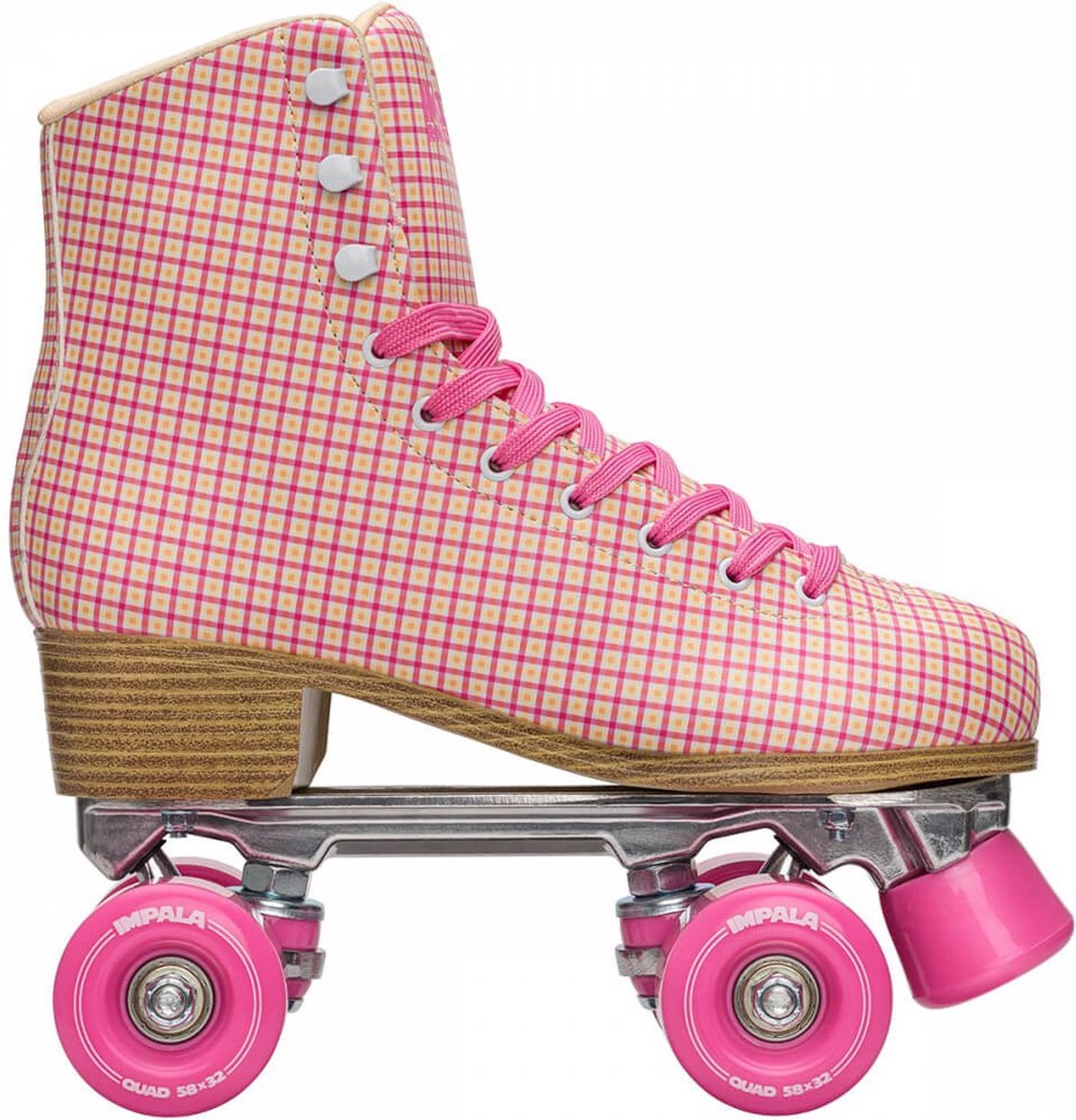 Impala Rolschaatsen - Maat 40Kinderen en volwassenen - roze - geel - wit