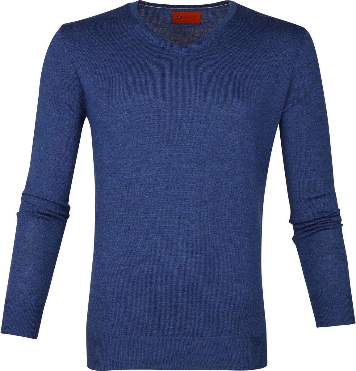 Suitable Merino Pullover Aron Blauw - maat XXL