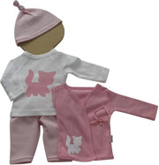 Amelius Meisjeskledingset - Wit / Babyroze - Maat 40