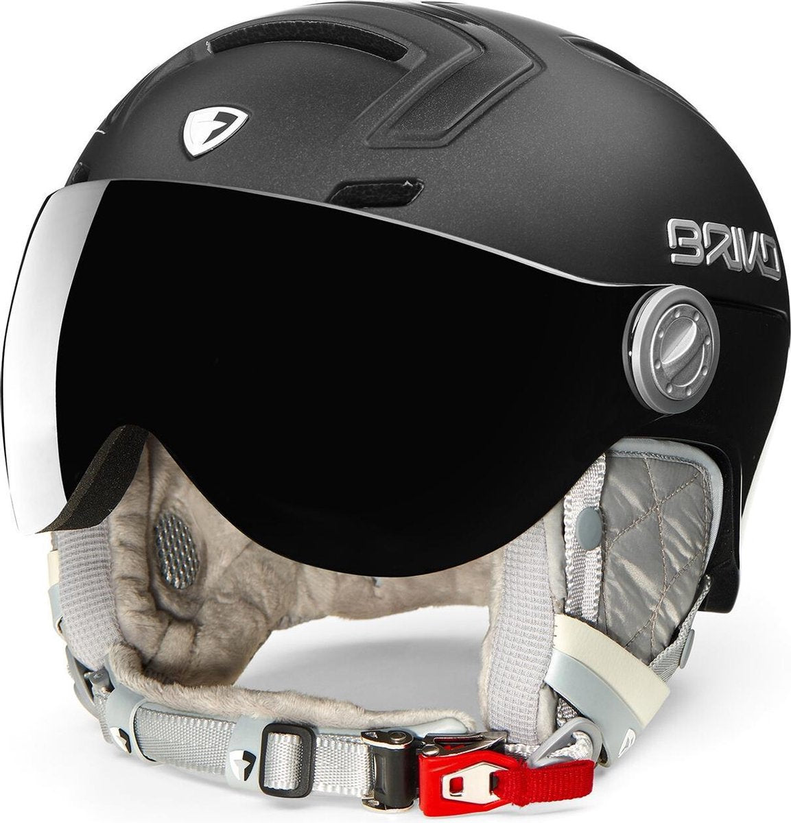 Briko Ambra Visor Photo Ski helmet PEARL BLACK - Maat S