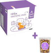 Easypets Puppy Training Pads - Zindelijkheidstraining - Hondentoilet - 58 x 58 cm - 105 stuks + Puppy Trainers 500ml