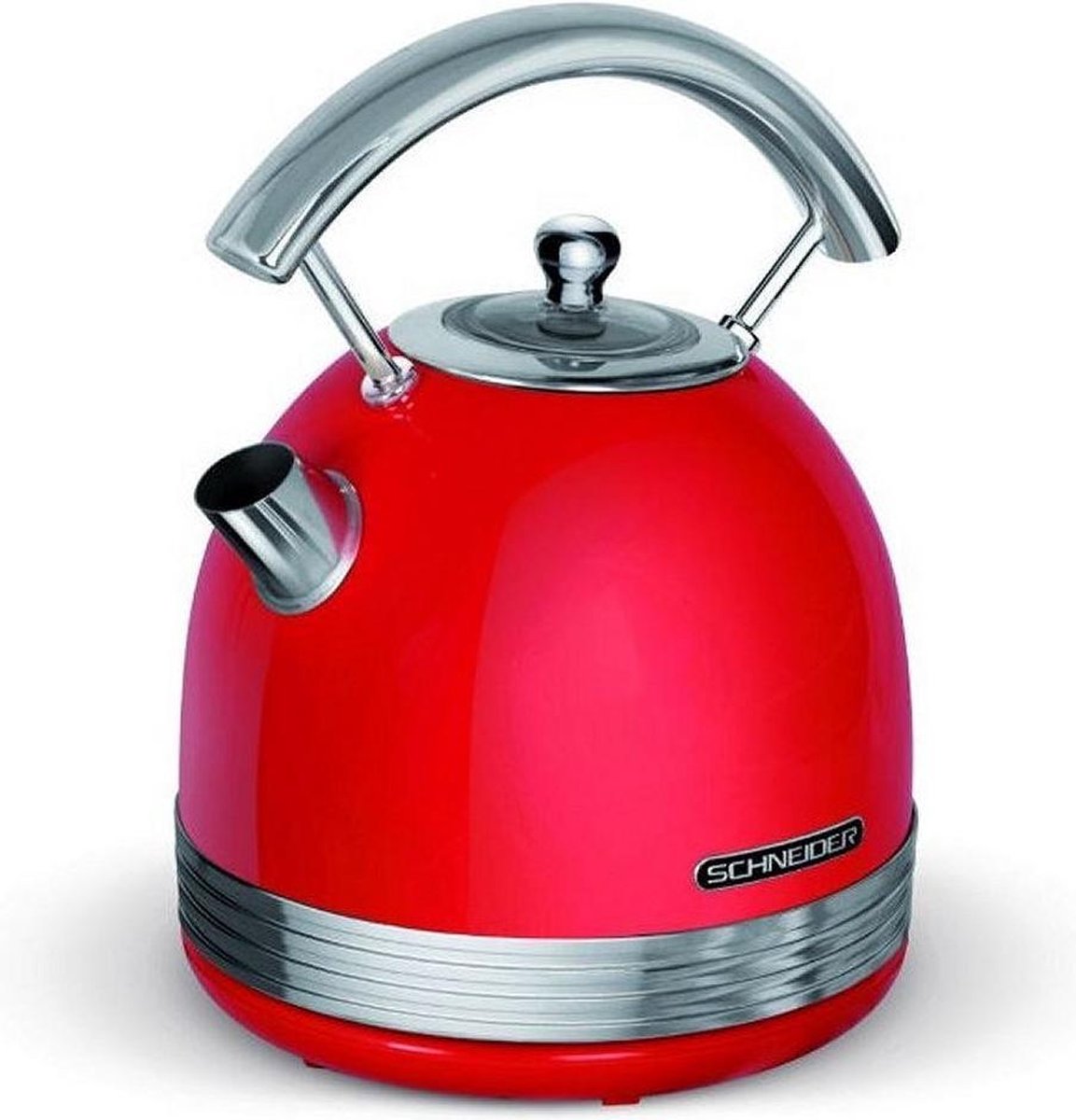 Schneider SCKE17R Waterkoker 1.7L 2200W Rood/RVS