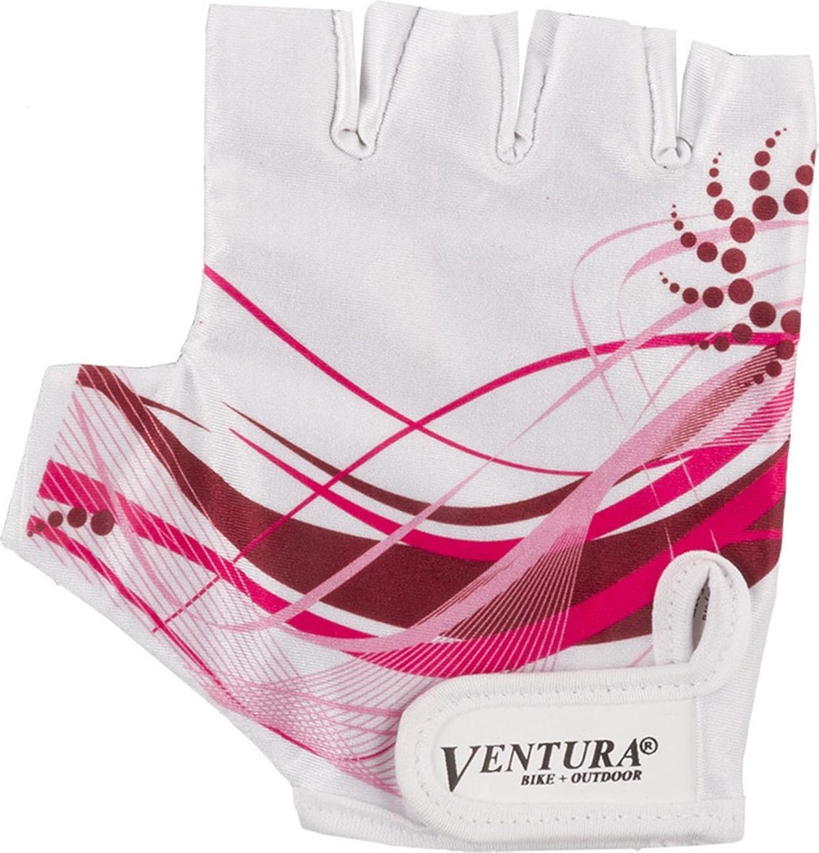 Ventura Fietshandschoenen Meisjes Polyester Wit/roze Maat Xs