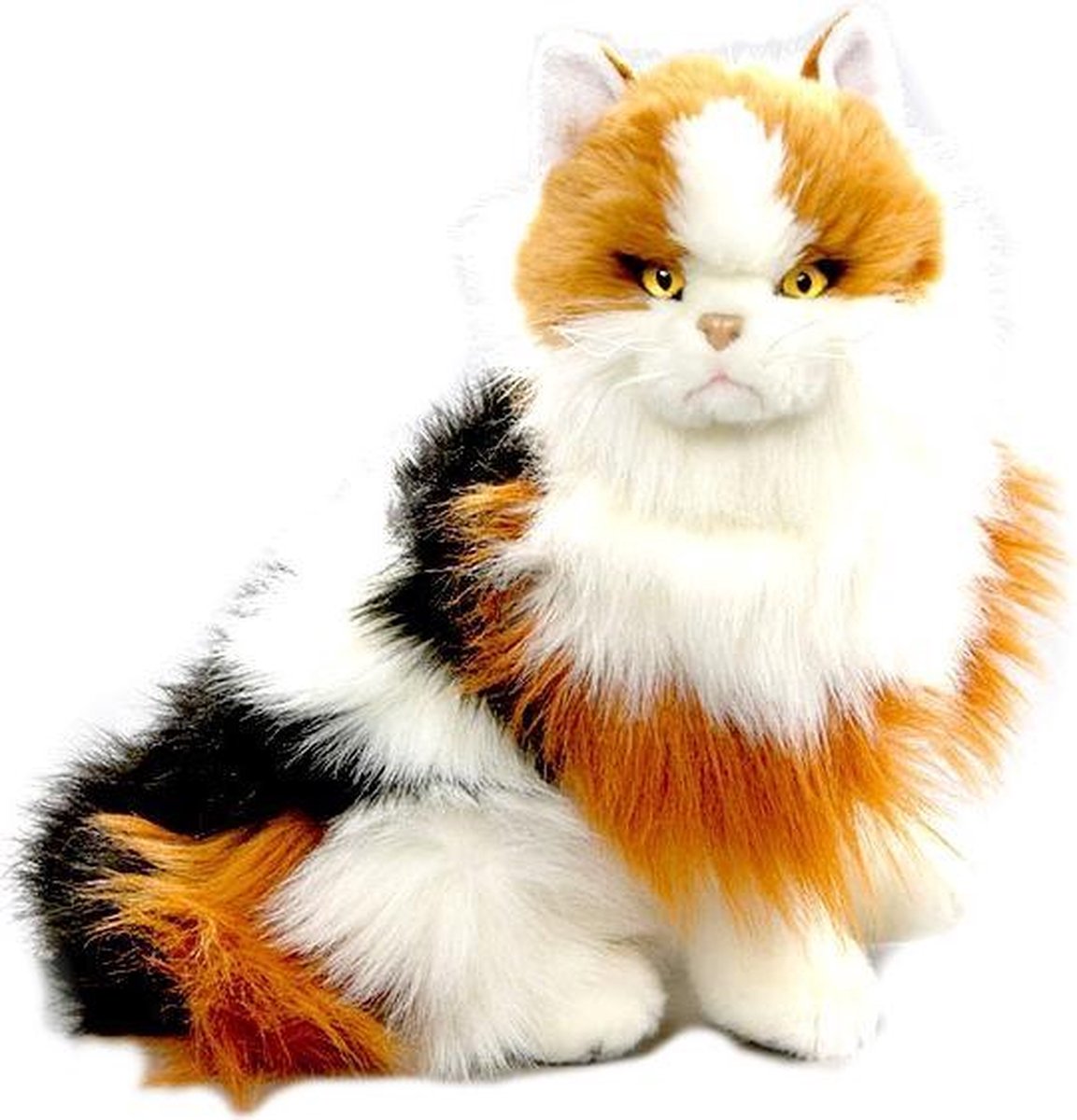 Bicolini Knuffelpoes Zittende Lapjeskat 30 Cm