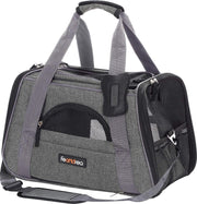 Nancy's Draagtas voor huisdieren - Draagtas hond - Draagtas kat - Donkergrijs - 44 x 25 x 28 cm
