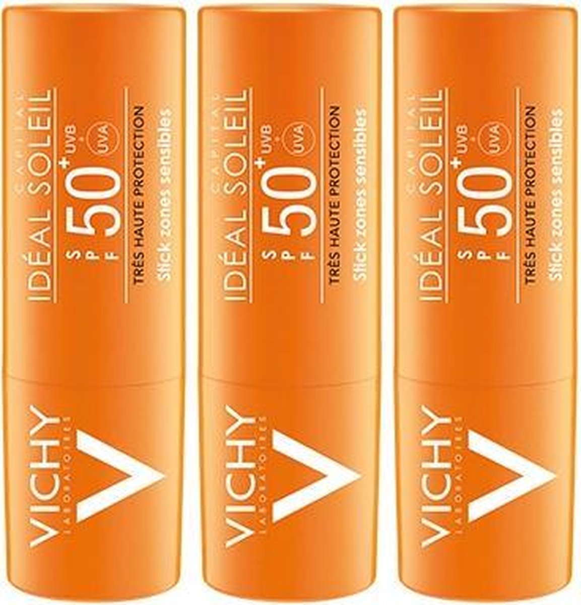Vichy Idéal Soleil Stick Gevoelige Zones Zonnebrand SPF50+ - 2x9ml - Hoge Bescherming