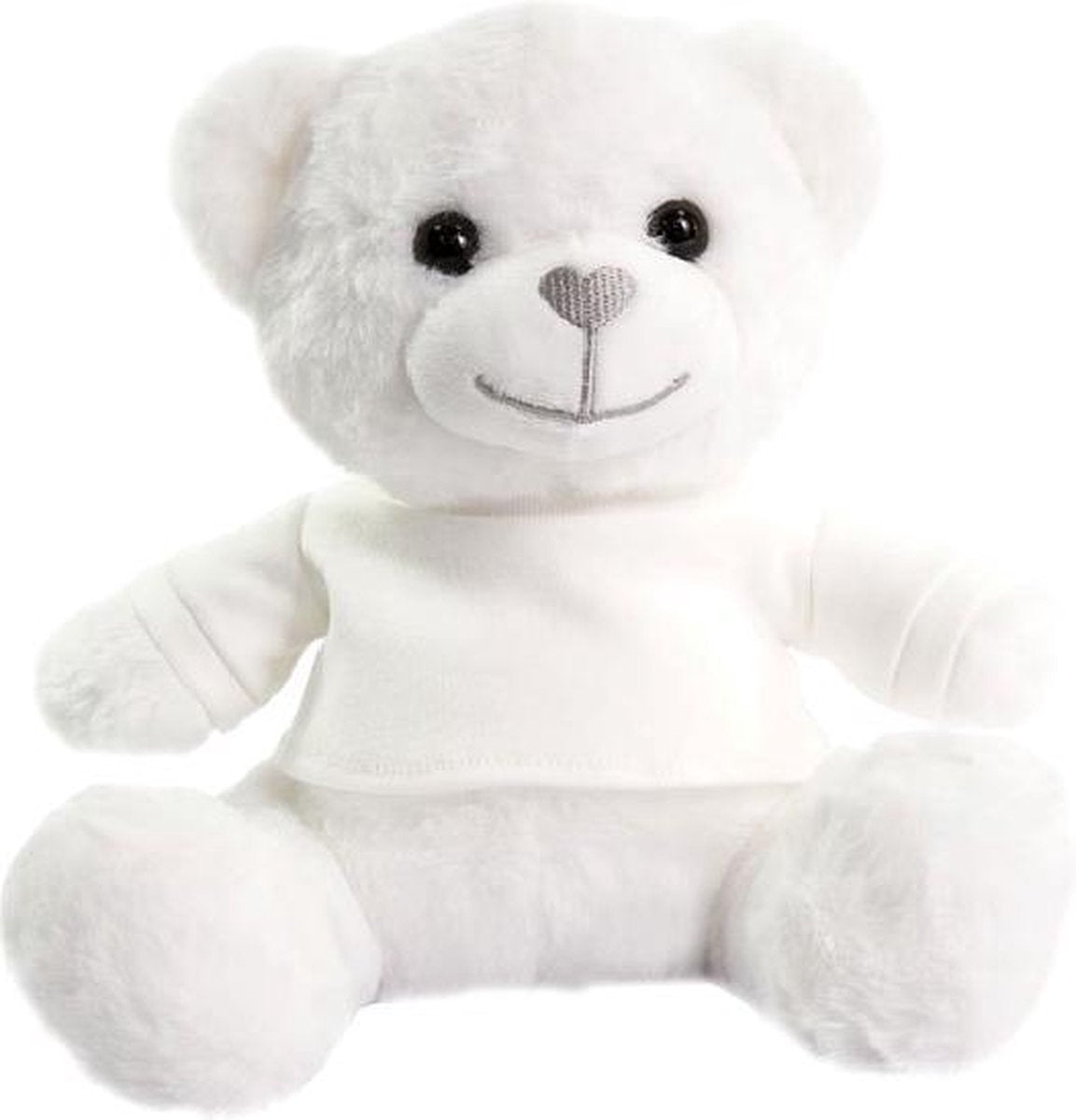Soft Touch Knuffelbeer Met Shirt 25 Cm Polyester Wit