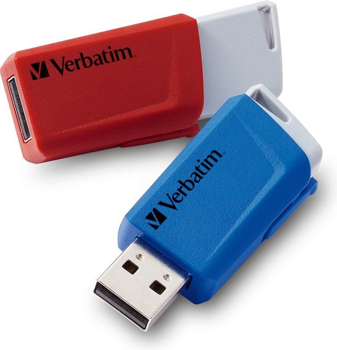 Verbatim Store 'n' Click - USB-Stick 3.2 GEN1 - 2x32 GB - Blauw/Rood