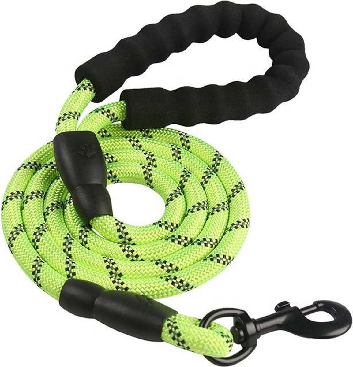 Hondenriem – Hondenlijn – Honden – Lijn – Riem - Nylon - Fijn Handvat – Reflecterend - Groen – 150CM