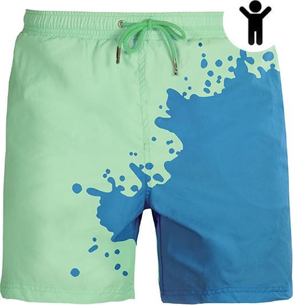 Blauw - Groen | Kleurveranderende zwembroek