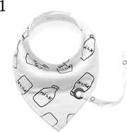 Kraamcadeau - babyshower - baby slabbetje met speenkoord - zachte stof binnenkant - bandana slabbetje - speenkoort - without lemons - Milk - chibaa