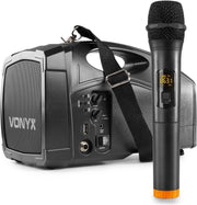 Portable speaker - Vonyx ST014 draagbaar omroepsyteem met draadloze handmicrofoon