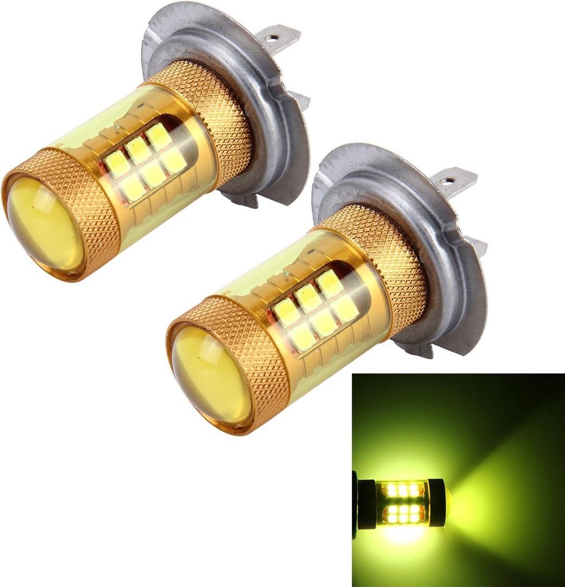 2 STKS H7 10W 1000 LM Mistachterlichten met 28 SMD-3030 LED-lampen