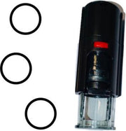 Stempel of Stempeltje van een Rondje met 10mm rond met zwarte inkt