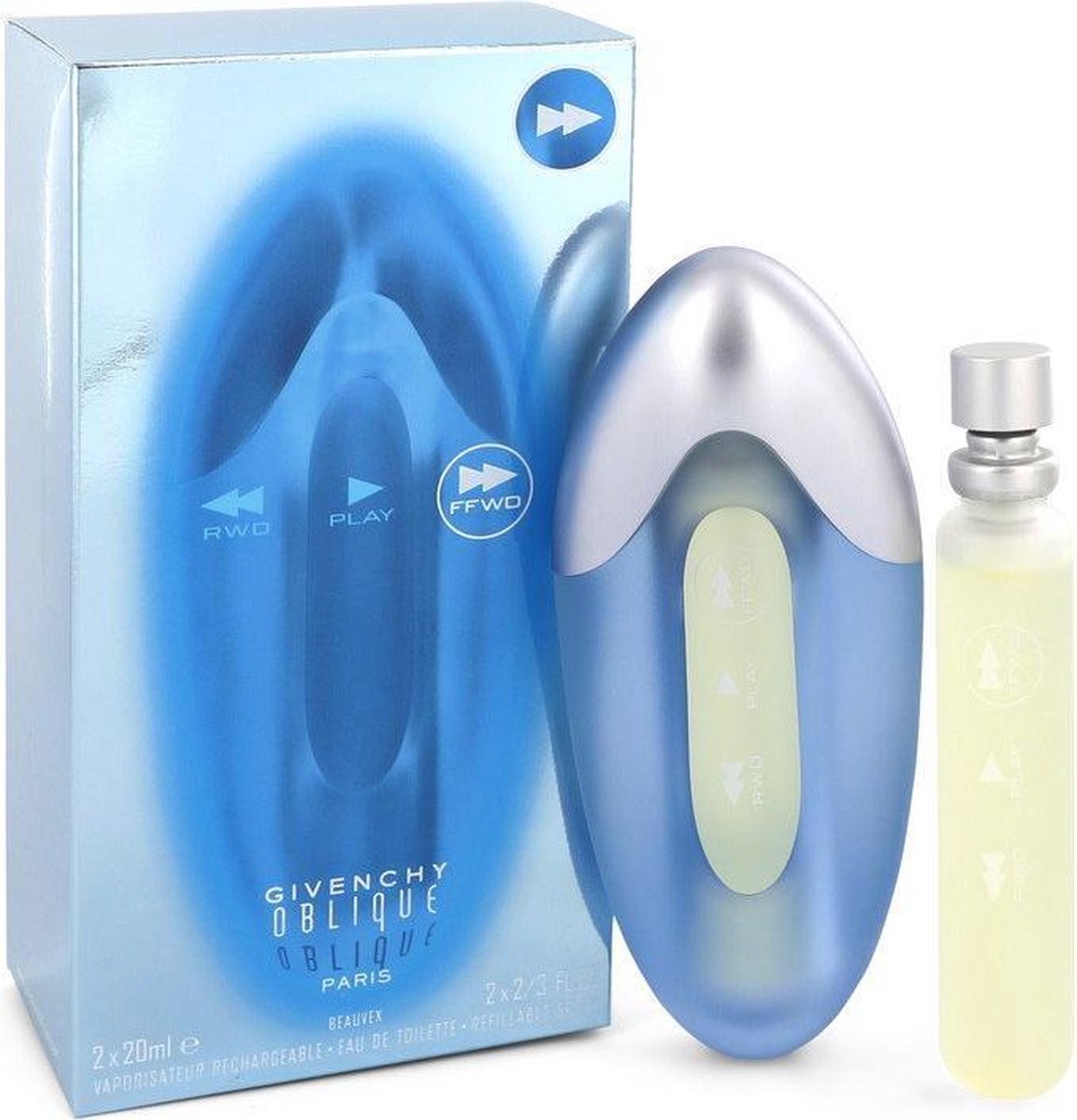 Oblique Fast Forward by Givenchy 20 ml - Two 2/90 ml Eau De Toilette Spray Refills