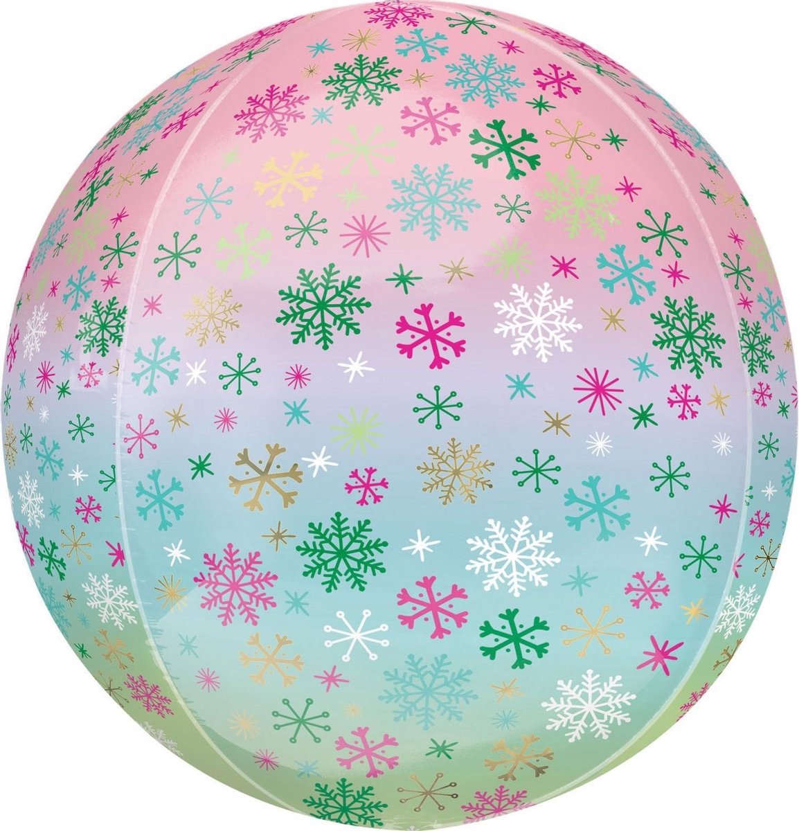 Anagram Folieballon Ombré Snowflakes 40 Cm Pastel