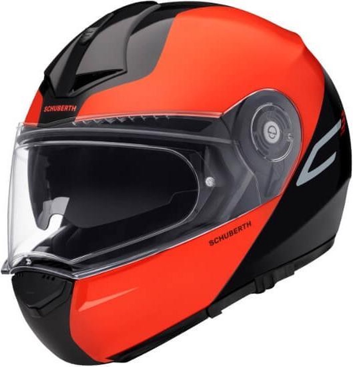 Schuberth C3 Pro Split Oranje Systeemhelm - Motorhelm - Maat S