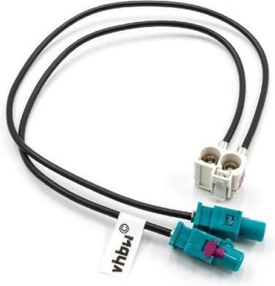 VHBW 2x Fakra Z (m) - 2x Fakra B (v) adapter - 0