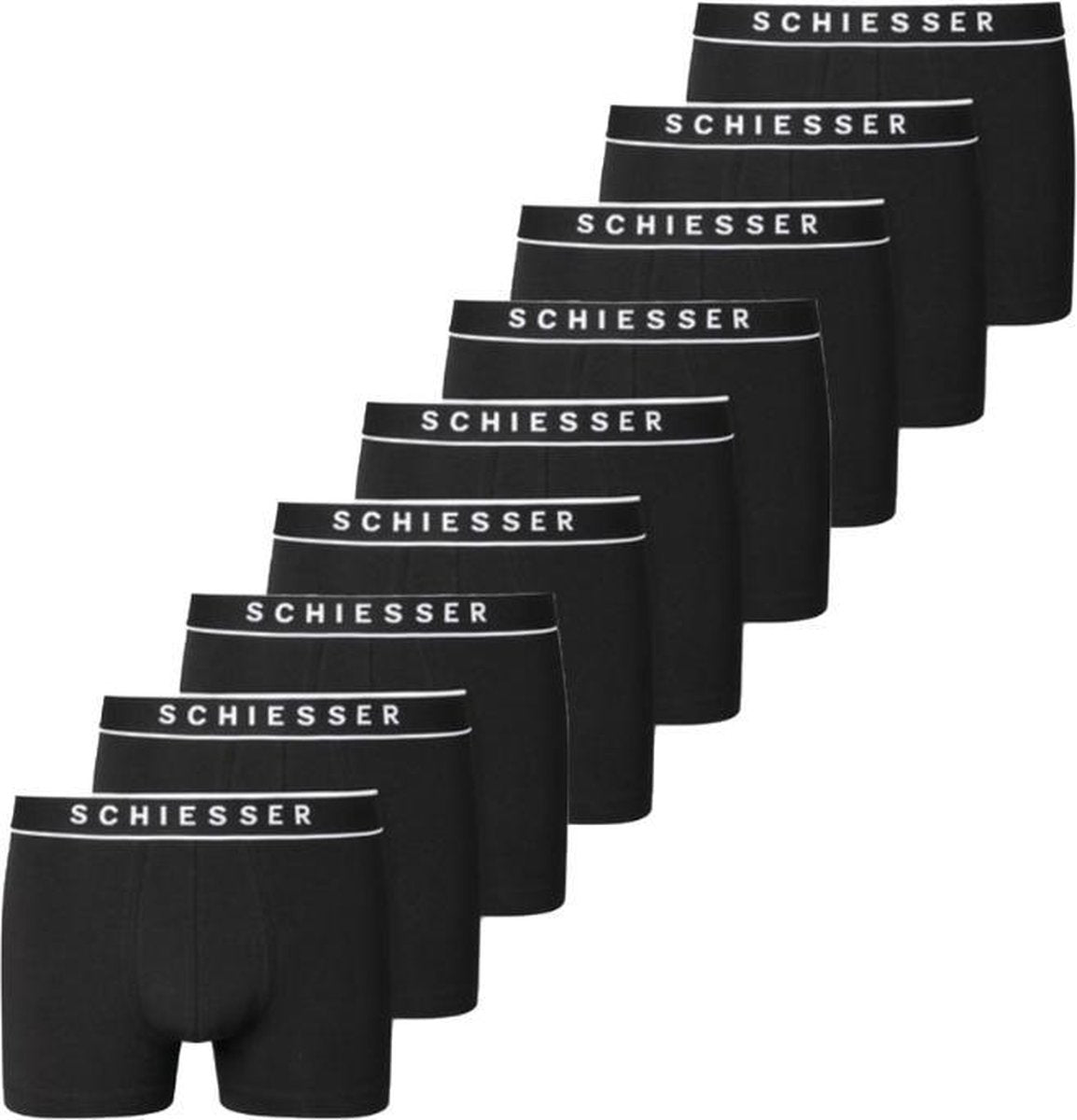 Schiesser 9-pack boxershorts - zwart