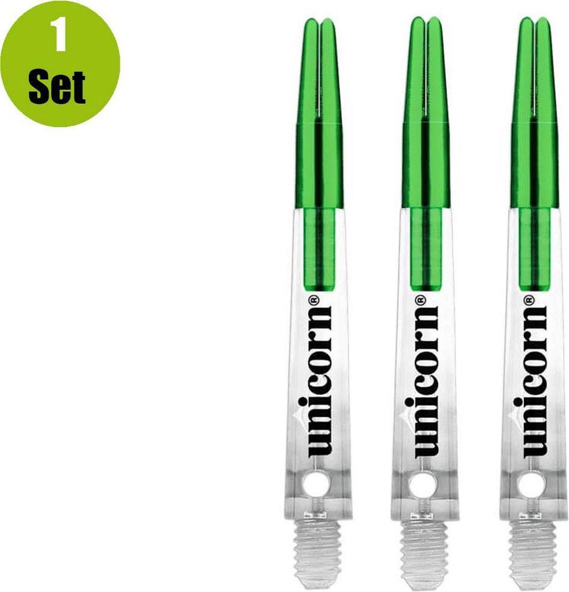Unicorn Zero Degrees Dartshafts - Groen - In Between - (1 Set)