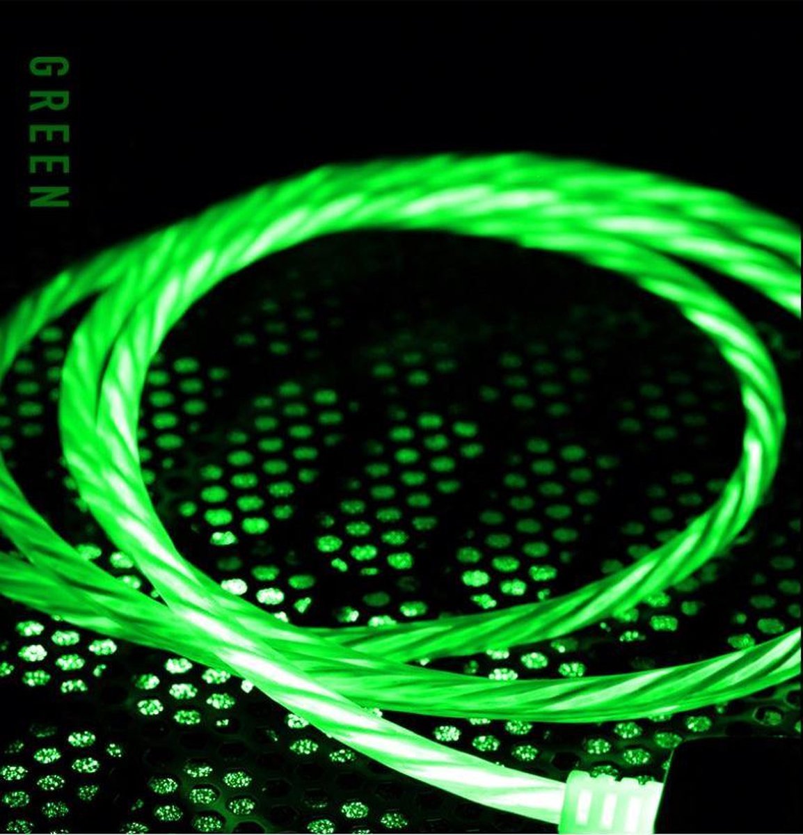 Lichtgevende oplaadkabel 1 Meter + 3 magnetische adapters (iOS