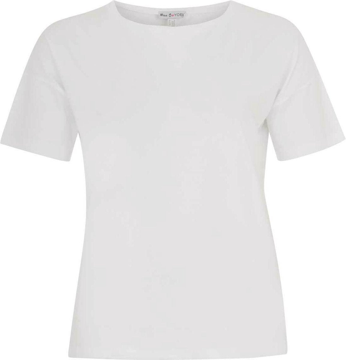 Yoek | Grote maten - dames t-shirt korte mouw - wit