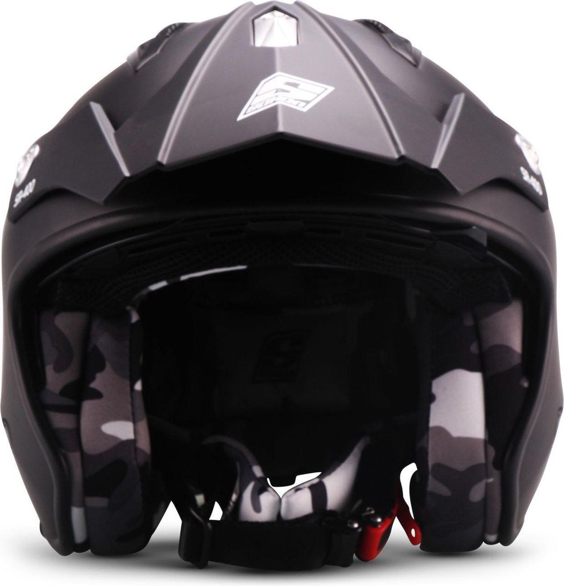SOXON SR-401 Mono BLACK - Zwarte jethelm