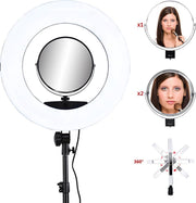 Ring lamp + statief 48Watt 18" /zwart LED met afstandsbediening