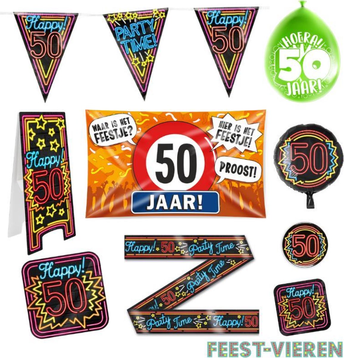 50 jaar verjaardag versiering pakket XL