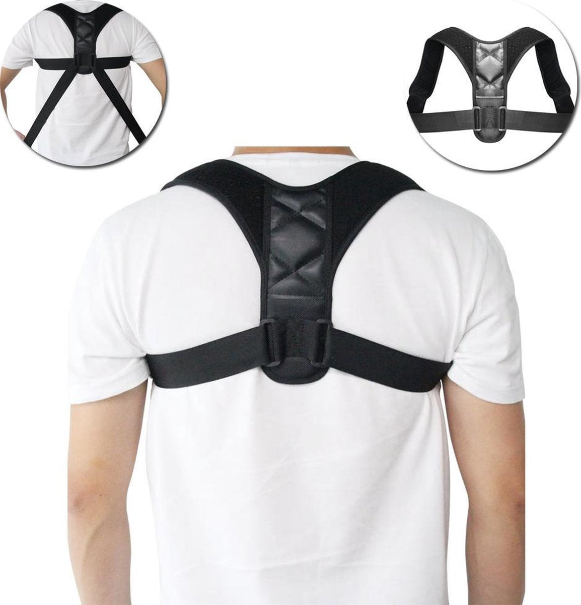 *NIEUWSTE* Rugbrace | Braces | Sportbrace | Houding correctie | Postuur houding corrector | Professionele rugbrace | One size | Verstelbaar | Zwart