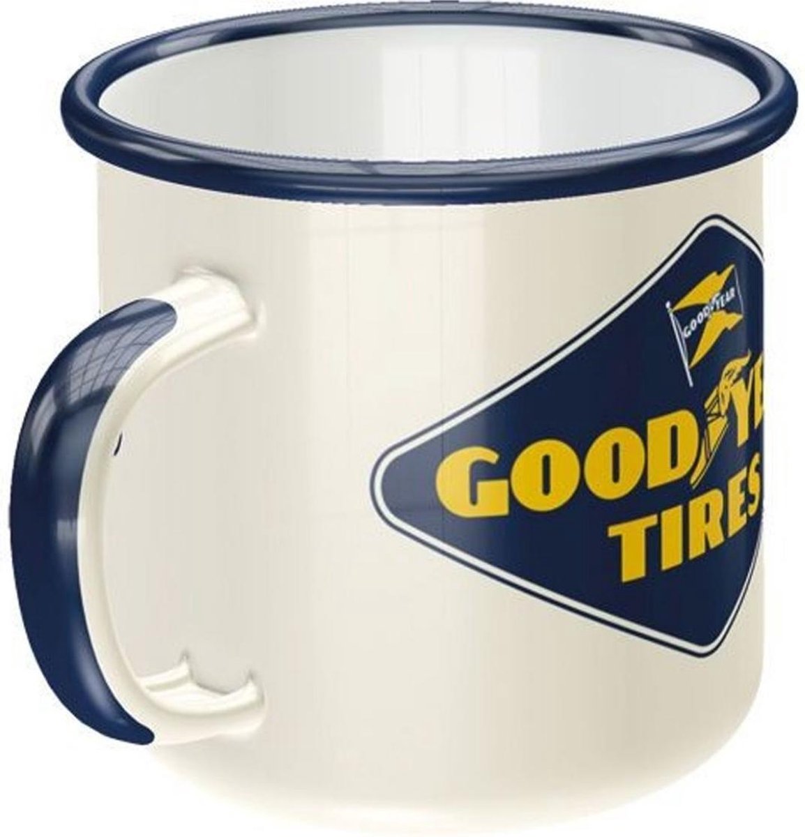 Emaille Mok Good Year Tires Logo