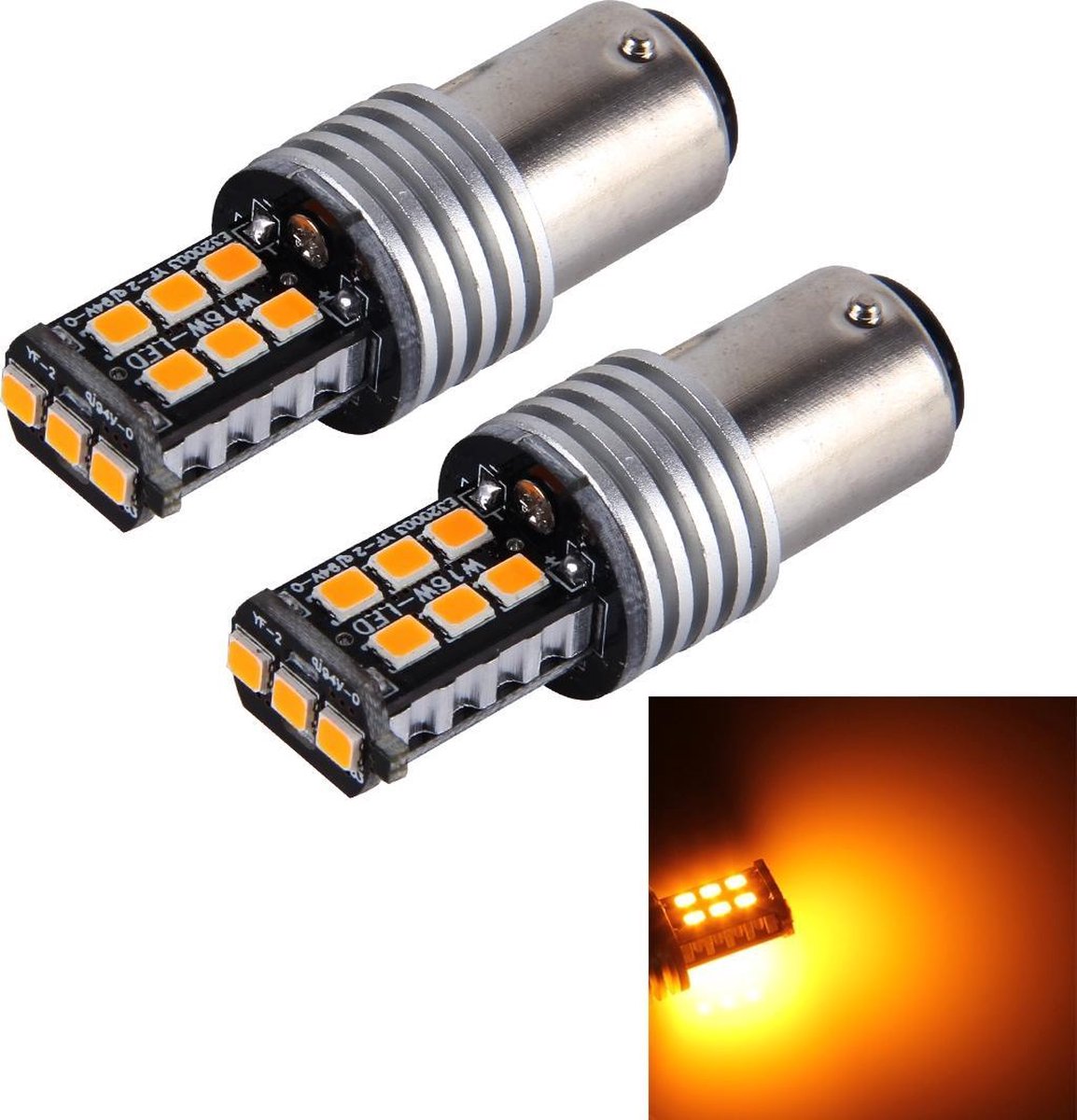 2 STUKS 1157 / BAY15D 3W 15 SMD-3528-LED's Autorichtinglicht