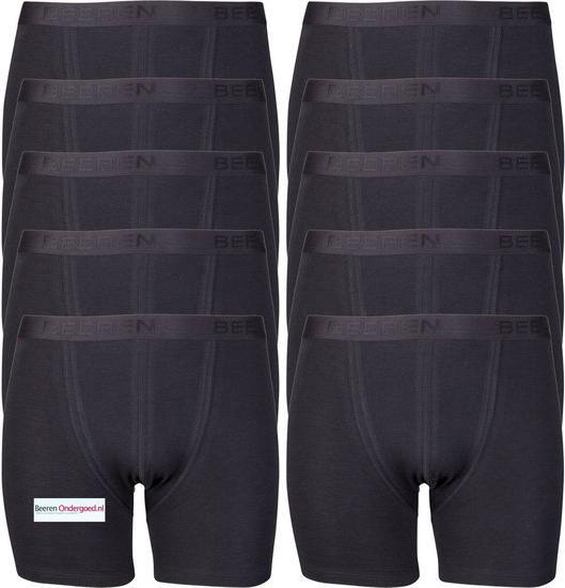 10-Pack Heren boxershorts Roger Zwart maat M