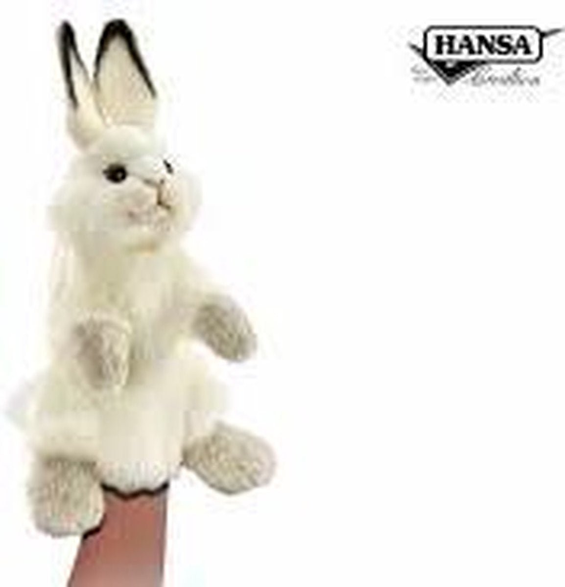Handpop Konijn Wit