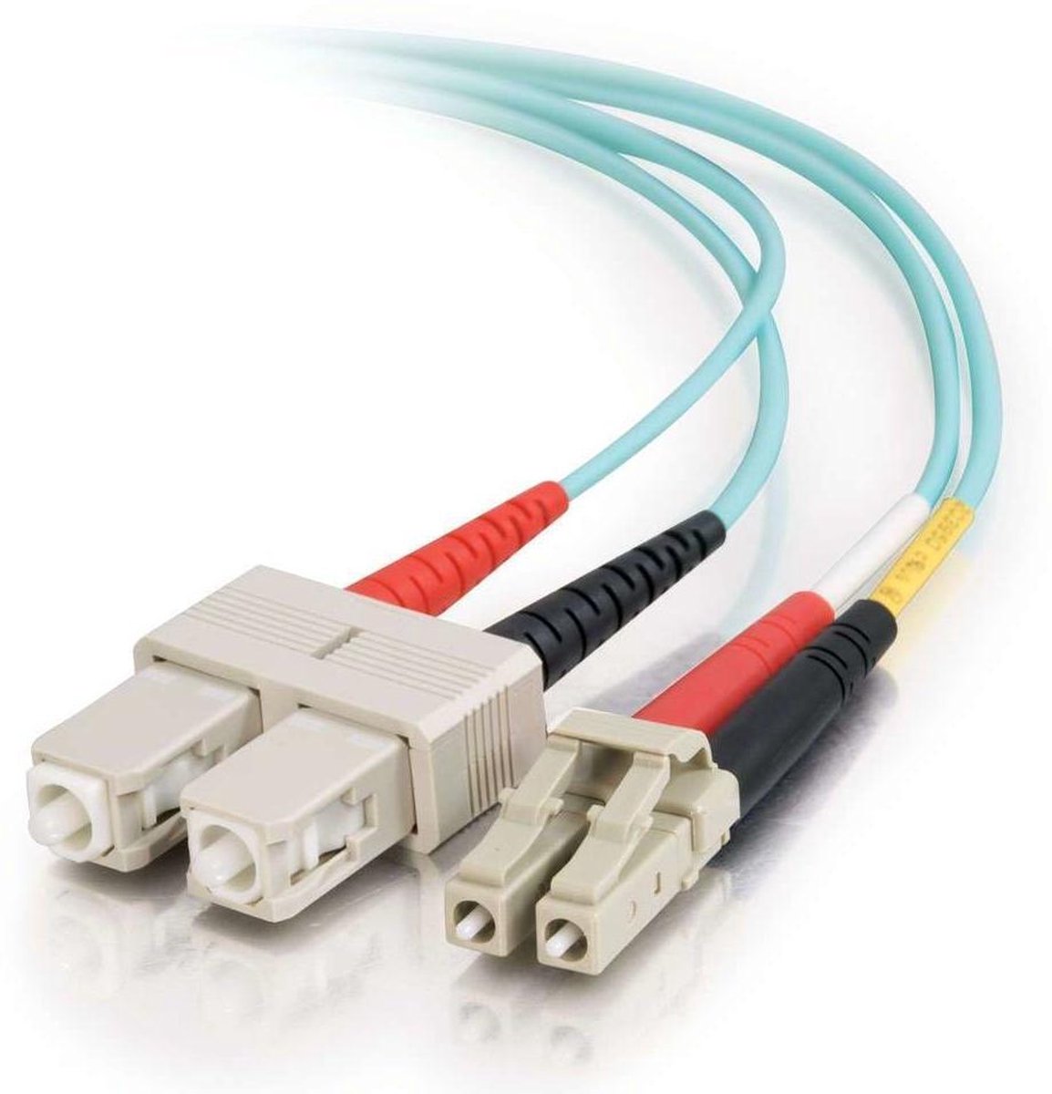 C2G 85531 Glasvezel kabel 1 m OFNR LC SC Turkoois