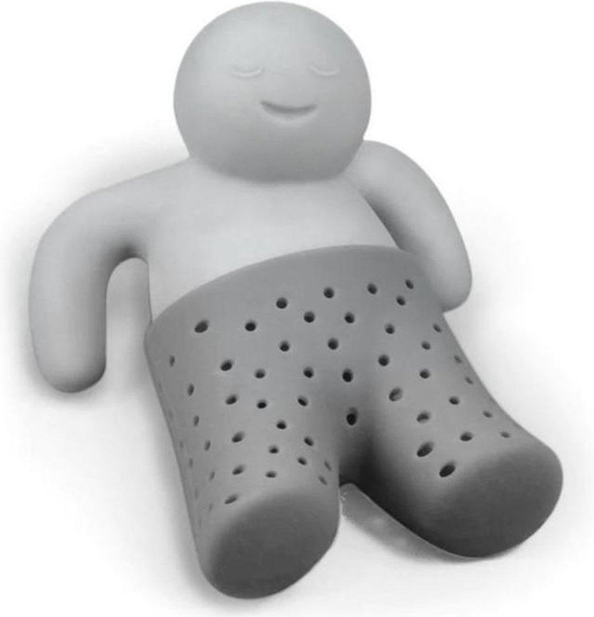 Krumble Thee mannetje infuser zeef / Siliconen Thee-ei voor losse thee - Grijs
