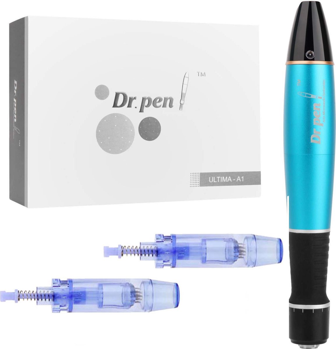 Micro Needling Pen A1 van Dr. Pen - Huidverzorging - Rimpels - Littekens - Huid Stimulans - Draadloze Derma Pen - Micro Needle Therapy - Inclusief 2 Gratis Cartridges - Geschikt Voor Professionals En Thuisgebruik - 3MM Diepte