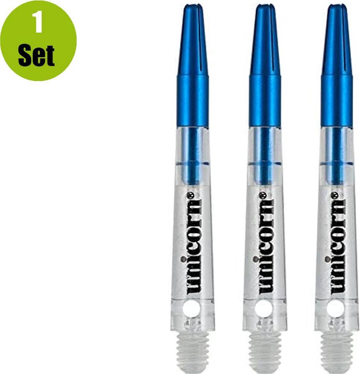 Unicorn Shafts Gripper Zero Degrees Short Blauw 3 Stuks