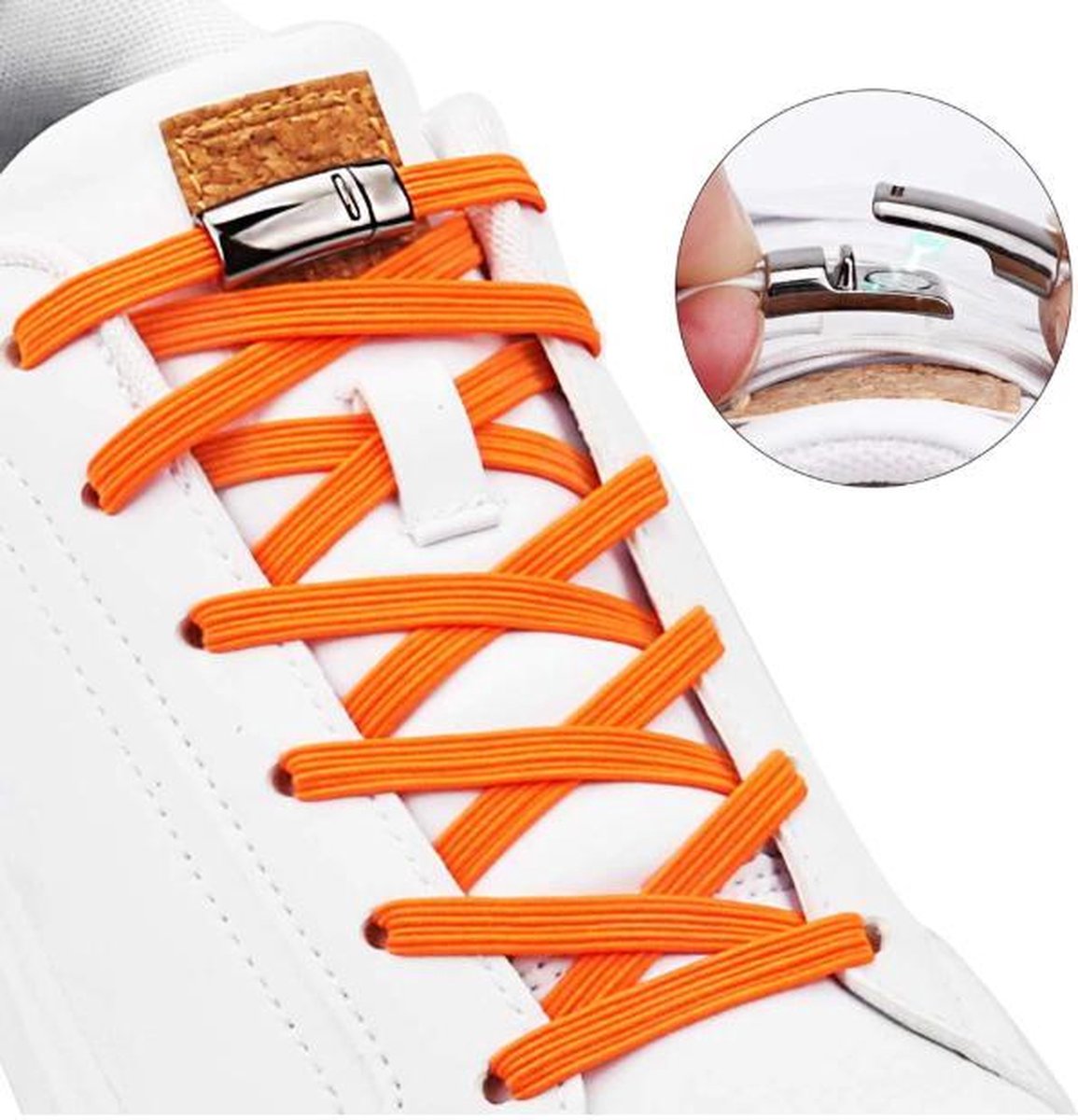 Elastische veters schoenen sneakers GRIJS