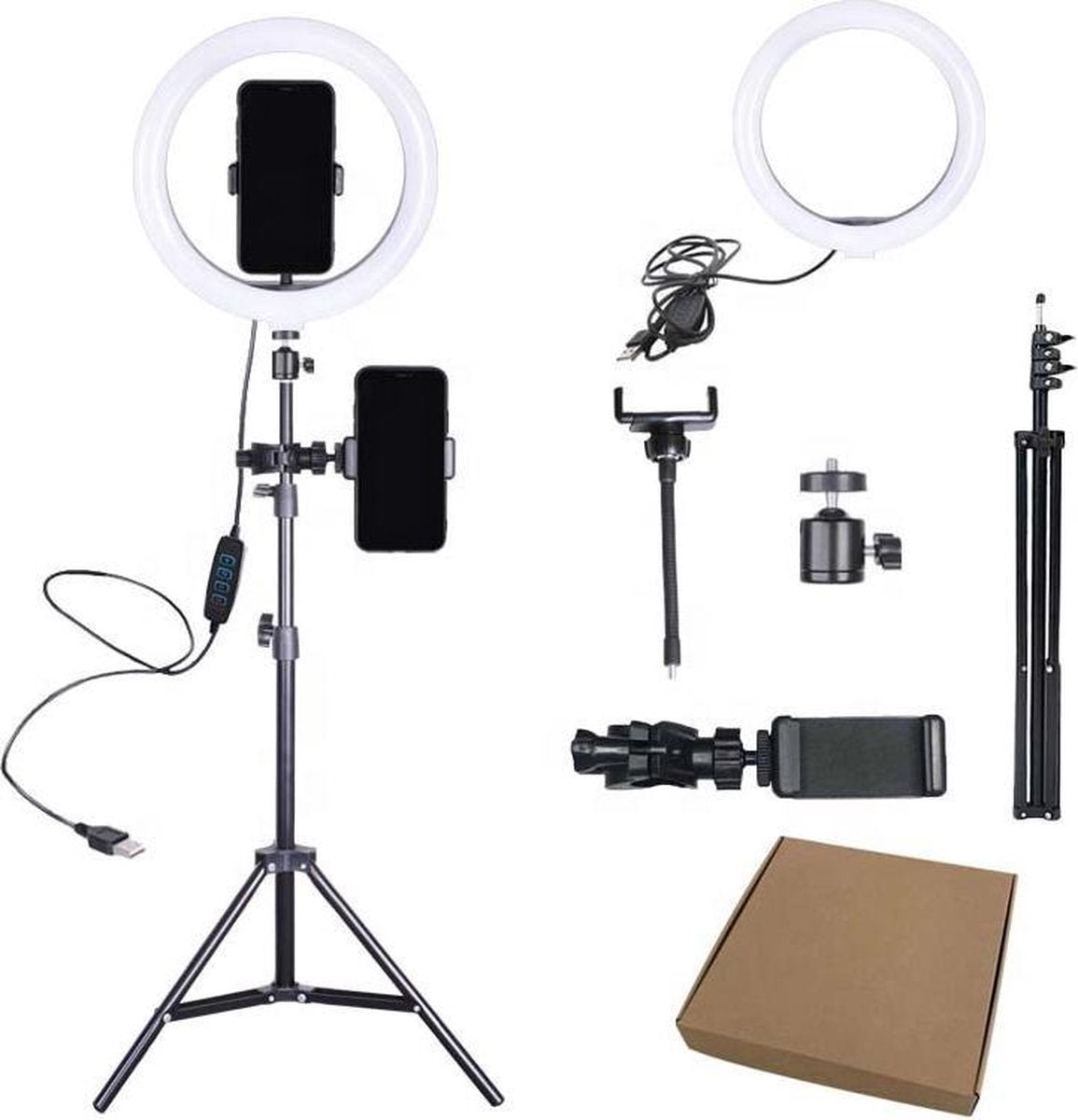 Krexs - Ringlamp - Ring Light - Selfie Lamp - Studiolamp - Flitser – Make Up Lamp - TikTok – Instagram